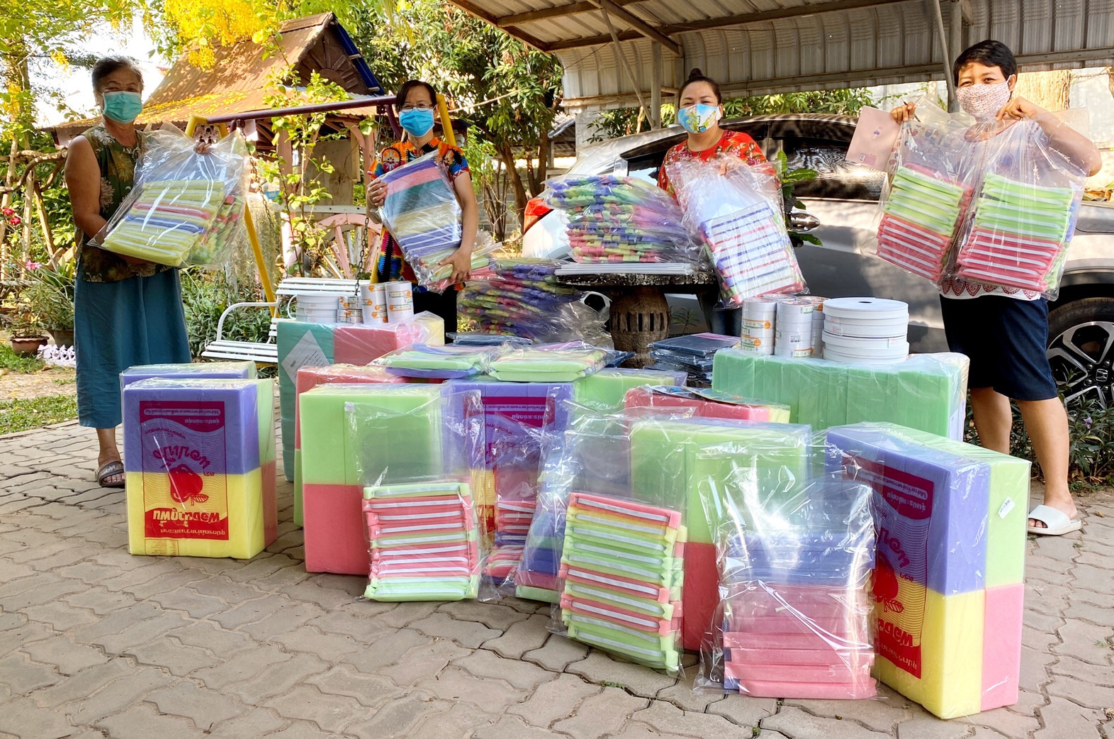 ภูมิใจไทอำนาจ อยู่บ้าน ทำหน้ากาก หยุดเชื้อ เพื่อหมอ