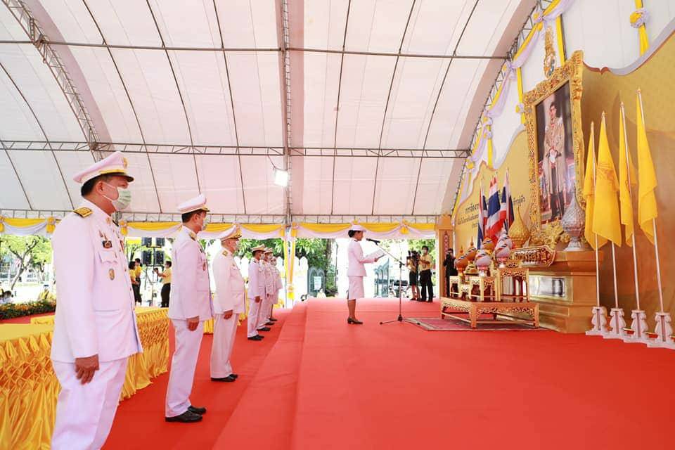 รมช.กนกวรรณ เป็นประธานพิธีเจริญพระพุทธมนต์-พิธีถวายสัตย์ปฏิญาณฯ เนื่องในโอกาสวันเฉลิมพระชนมพรรษา 28 กรกฎาคม 2563 “เสมารวมใจ เทิดไท้องค์ราชัน”