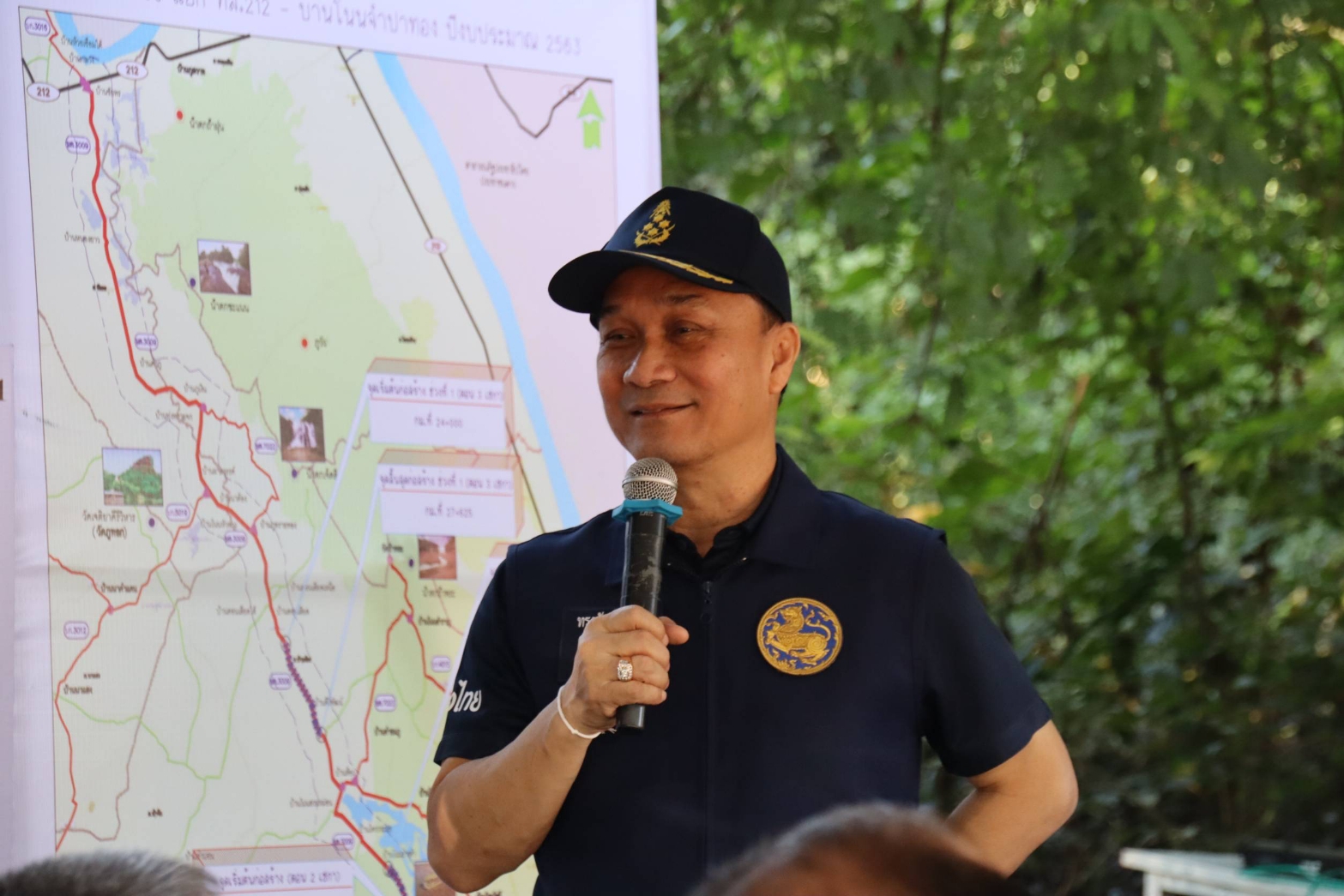 "รมช.ทรงศักดิ์ ทองศรี" มท.3 ตรวจติดตามโครงการก่อสร้างถนนเชื่อมโยงแหล่งท่องเที่ยว “นาคีรูท” จังหวัดบึงกาฬ