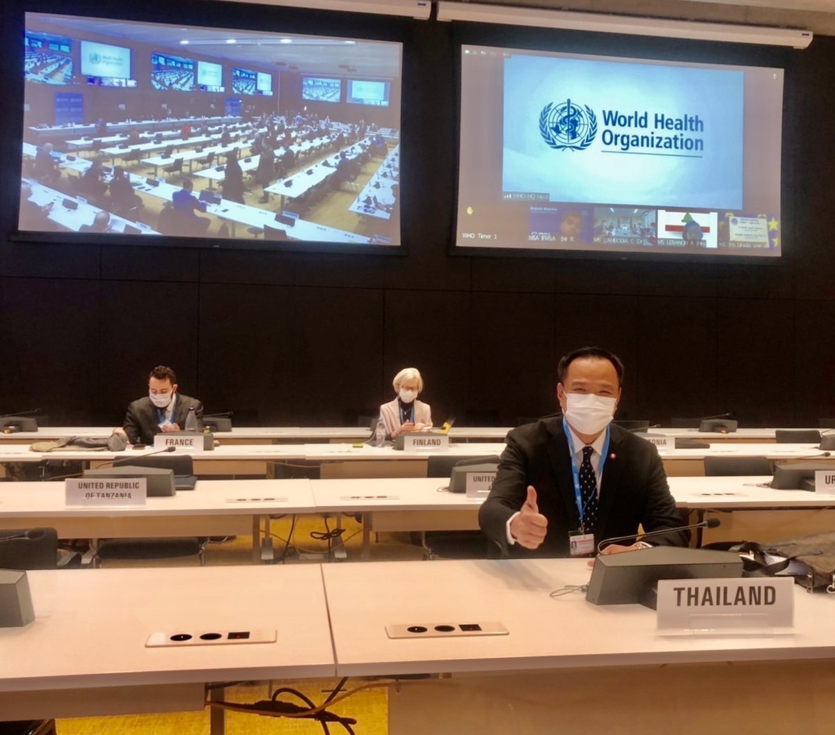 “อนุทิน” ร่วมประชุมสมัชชาอนามัยโลก สมัยพิเศษ ระหว่างวันที่ 29 พฤศจิกายน - 1 ธันวาคม 2564 สำนักงานใหญ่องค์การอนามัยโลก(WHO) เตรียมพร้อมรับมือปัญหาโรคระบาด