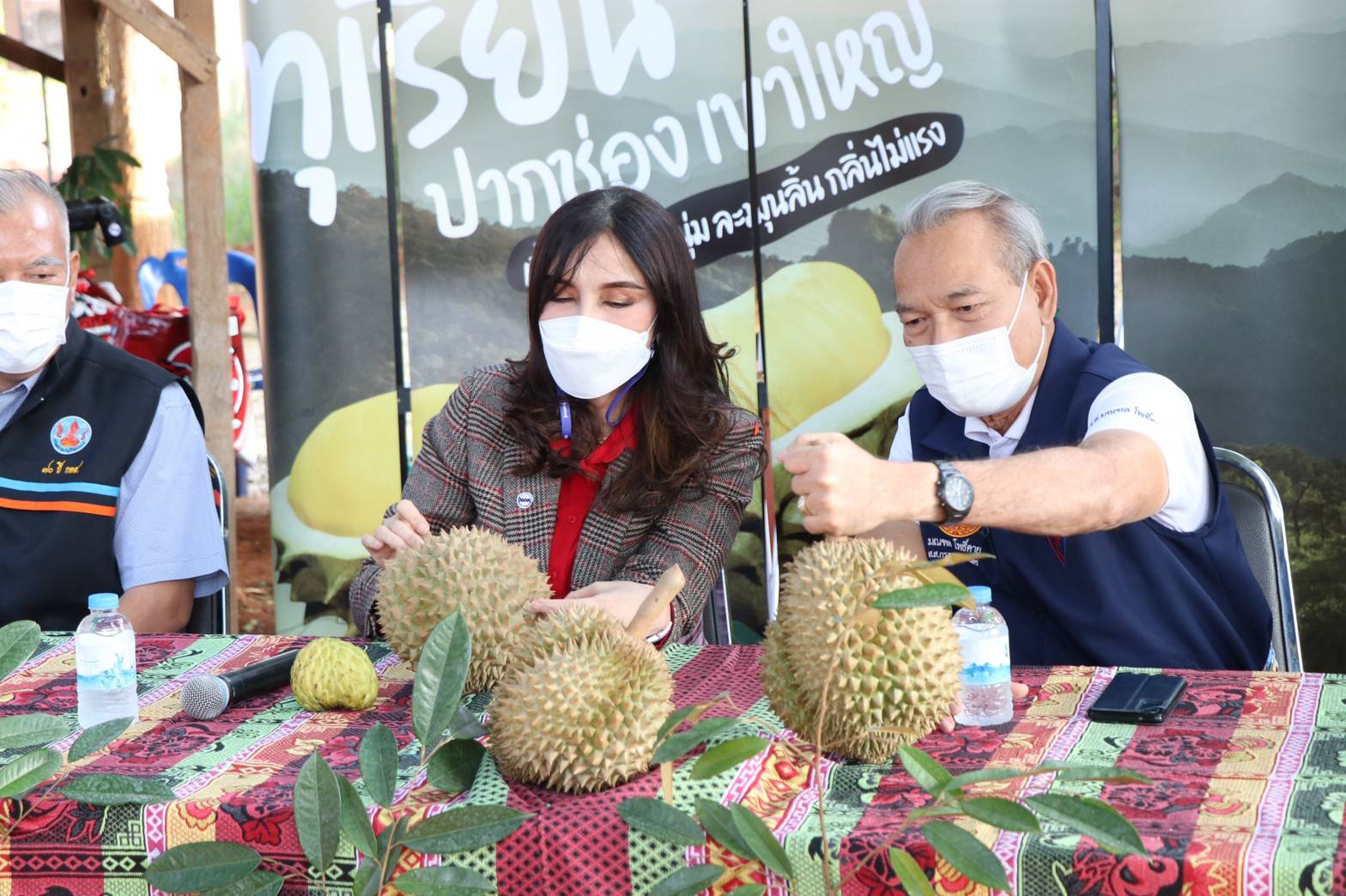 "รมช.มนัญญา" เยี่ยมชมสวนทุเรียน ของกลุ่มวิสาหกิจชุมชนทุเรียนคลองม่วง จ.นครราชสีมา ซึ่งเป็นทุเรียนที่ "เนื้อแห้ง เนียนนุ่ม ละมุนลิ้น กลิ่นไม่แรง"