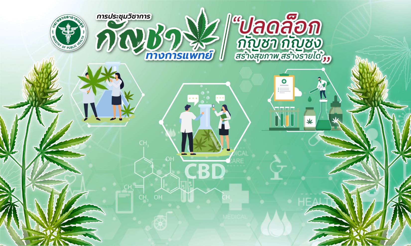 สธ.จัดงานสร้างความรู้ให้ประชาชน เตรียมตัวใช้ประโยชน์จาก “กัญชา-กัญชง สร้างสุขภาพ สร้างรายได้” ในทางที่ถูกต้อง ผ่าน 12 เขตสุขภาพ ทั่วประเทศ ก่อนที่ ประกาศ ยศ.5 จะมีผลบังคับใช้ 9 มิ.ย. นี้