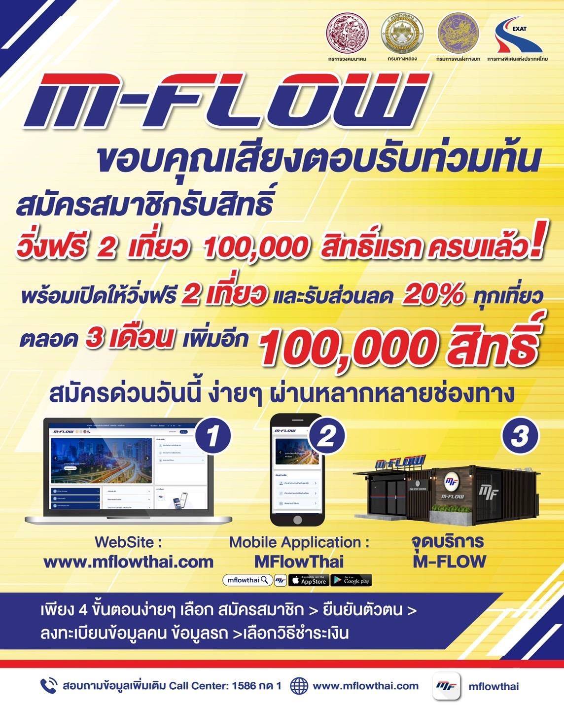 "ศักดิ์สยาม" สั่งเคลียร์ปัญหา ระบบ M-Flow ของกรมทางหลวง และการทางพิเศษแห่งประเทศไทย เน้นการประชาสัมพันธ์ เชิญชวนผู้ใช้รถ ให้สมัครสมาชิก
