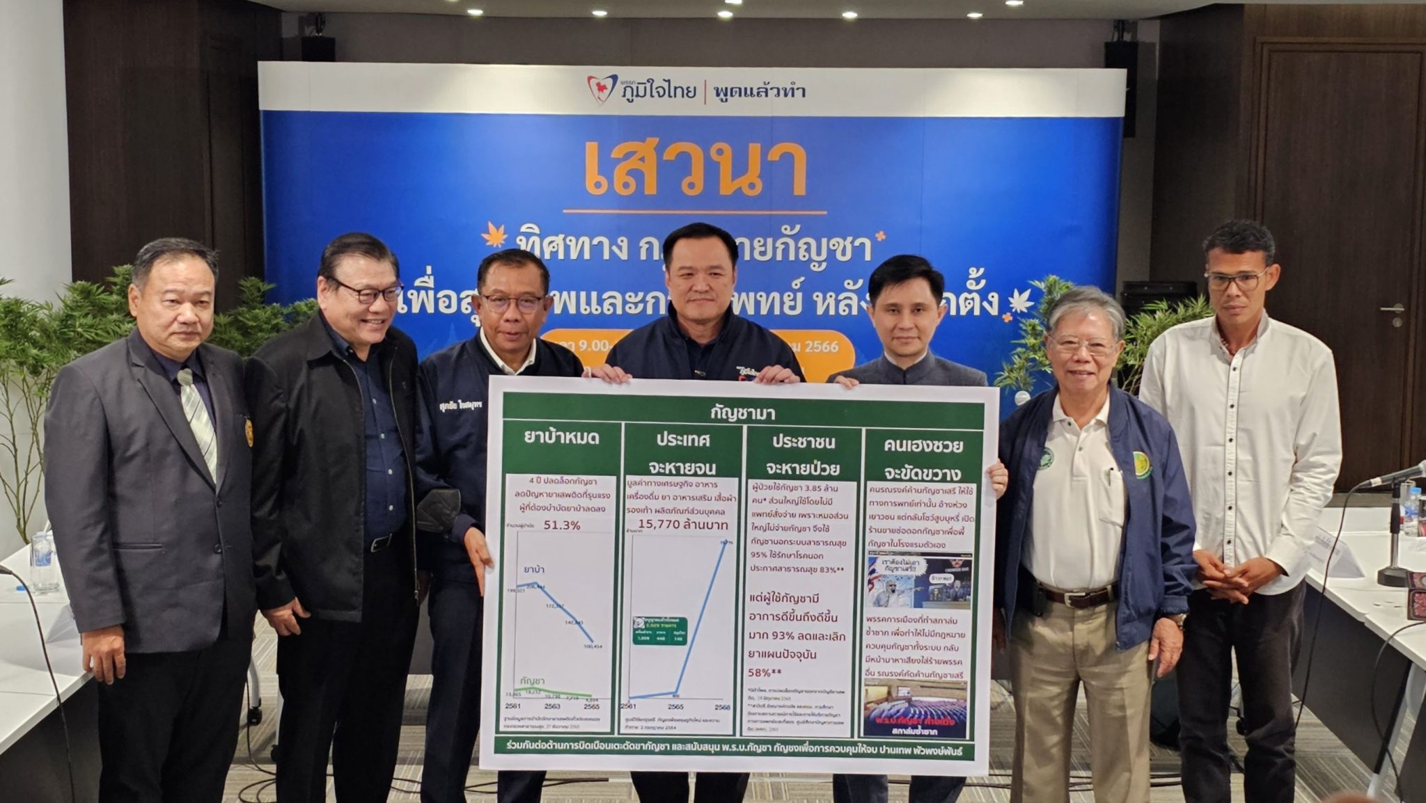 “อนุทิน” ร่วมถก ตัวแทนภาคประชาชน นักวิชาการ เกษตรกร ประกาศเจตนารมณ์กัญชาต้องไม่กลับไปเป็นยาเสพติด