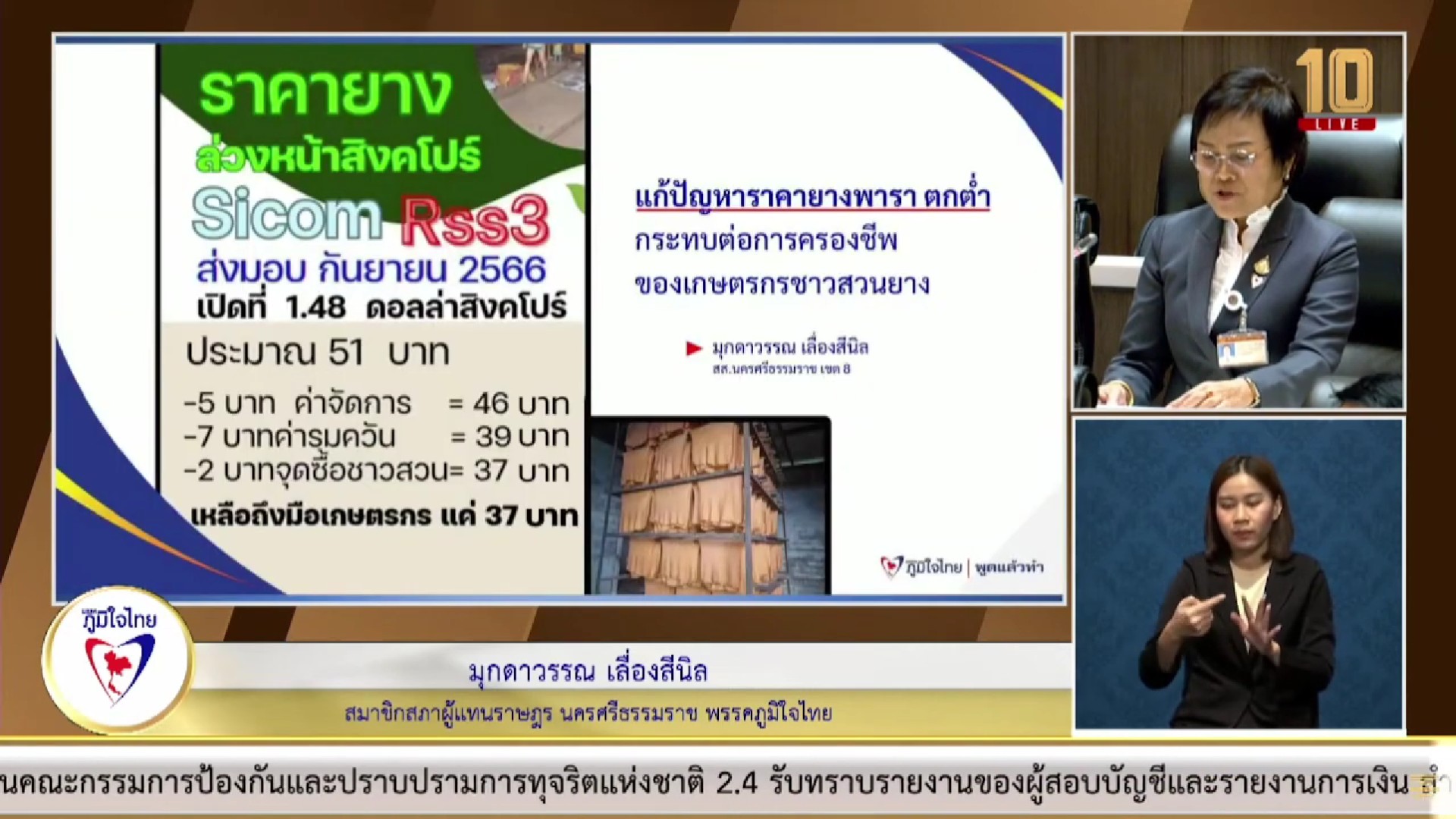 “มุกดาวรรณ” เผย ปัญหา 30 ปี ที่แน่นิ่ง ในเส้นทางหลวง 4189 ที่เสียหายจากอุทกภัย และหนำซ้ำปัจจุบันราคายางที่ตกต่ำกระทบต่อค่าครองชีพชาวสวน วอน หน่วยงานที่เกี่ยวข้องแก้ไขโดยเร็ว