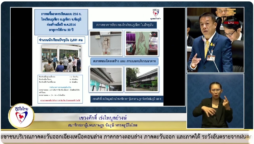 "เชวงศักดิ์ เร่งไพบูลย์วงษ์"  ช่วยจัดสรรงบประมาณเพื่อก่อสร้างอาคารเรียนหลังใหม่ของโรงเรียนภูเขียวเพื่อให้นักเรียนได้มีห้องเรียนเพียงพอ