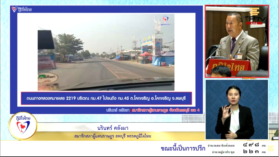 สส.ลพบุรี "นรินทร์ คลังผา" วอนรัฐ และ หน่วยงานที่เกี่ยวข้อง ขยายถนน ทล.2219 จ.ลพบุรี เพื่อสะดวกในการสัญจรไปมาแก่ประชาชน
